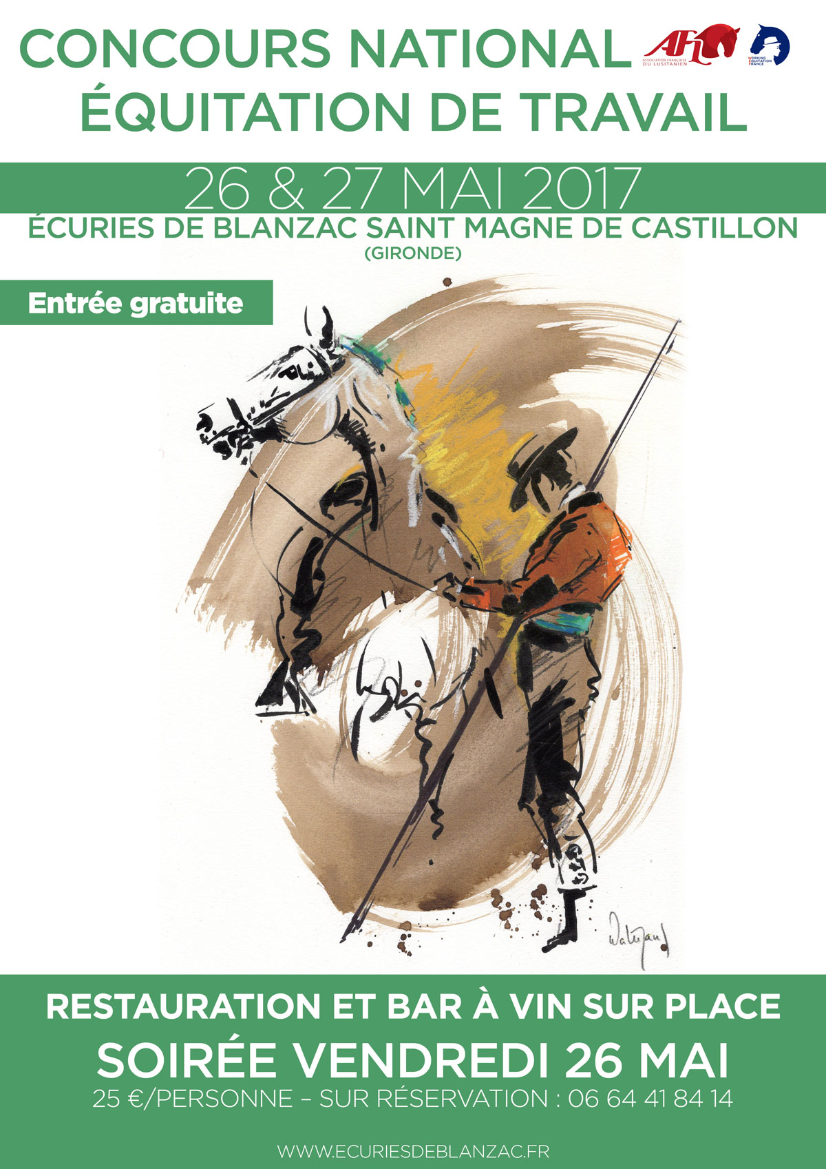 Concours national équitation de travail - 26 & 27 mai 2017 -  Ecuries de Blanzac